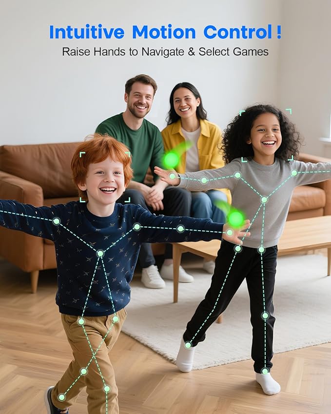 AR Motion Gaming Console for Kids & Families - Plug & Play Video Game System for Indoor Physical Play & Interactive Family Fun. Great for Gifts, Game Nights, Parties, Playtime and Playdates