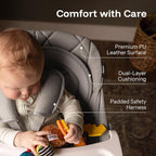 HARPPA 6 in 1 Baby High Chair, Convertible Infant Feeding Chair for Babies & Toddlers Table, Dining Booster Seat with Removable Tray, Grey