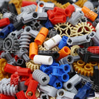 450pcs Gear-Chainlink-Connectors-Bush-Bricks-Set, Compatible with Technic-Parts, for STEM-MOC-EV3-Project-Bulk-Blocks(Random Color)
