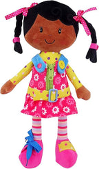 Snuggle Stuffs Sugar Snap Plush Learn to Dress Doll for Toddlers - 15" - for 2 Year Old Girl - Montessori