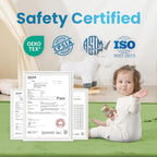 1.3" Thick Baby Play Mat for Floor, 39x59 Foam Tummy Time Mat, Padded Support Soft Plush Nursery Rug for Infant Kids Toddler Crawling Kick Activity (Olive Green)