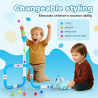 STEM Air-Powered Building Toys for Kids Ages 3 4 5 6 7 8+– Educational Air Tubes Toy& Turbine Set with 30 Foam Balls – Rechargeable Construction Kit for Boys & Girls – Fun Science Gift for Teens