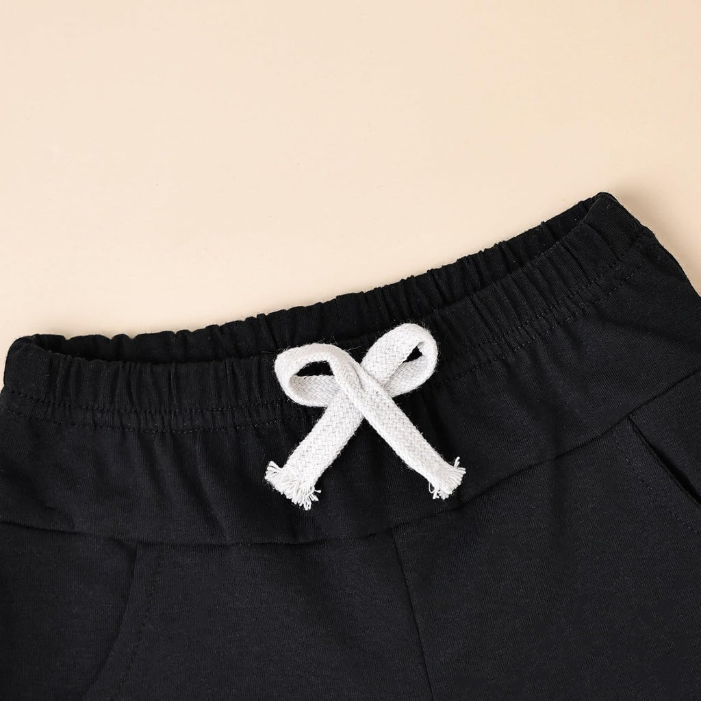 Baby Boy Clothes Toddler Boy Summer Outfits Short Sleeve Patchwork Top T-shirt & Pocket Pant Set 2 Piece 12 Months-4T