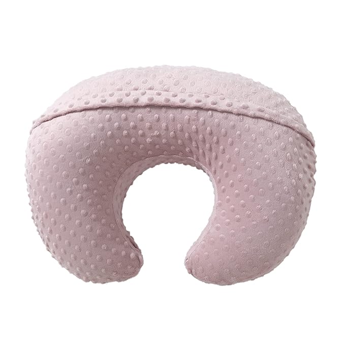 Baby Nursing Pillow and Body Positioner with Premium Slipcover for Breastfeeding for Baby Boys and Girls, Feeding Pillow with Breathable Comfortable Pillowcase (Sepia Rose)