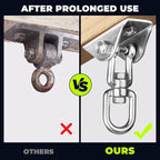 Heavy Duty Swing Hangers for Wooden Sets 2000 LB Capacity Hammock Hanger 360 Swivel Stainless Steel Swing Hardware Accessories 2 Packs for Porch Playground Yoga Heavy Bag