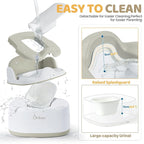 Orzbow 3-in-1 Potty Training Toilet, Detachable Baby Potty, As Toddler Toilet Seat, Chair, Step Stool for Boys & Girls 18+ Months, Potty Training Seat with Splash Guard, Lid, Easy Clean, Brown