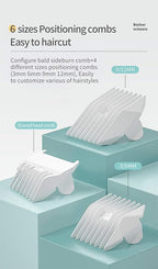 YRY Smart Vacuum Baby Hair Clipper, IPX7 Waterproof, Child Safe, 2 Isolated Motors, White