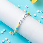 1400pcs Letter Beads, 4x7 mm Acrylic Alphabet Beads, Beads for Jewelry and Bracelet Making, in 28 Grid Box (White and Gold)