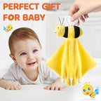 Pro Goleem Bee Loveys for Babies Soft Security Blanket Baby Snuggle Toy Stuffed Animal Blanket Unisex Lovie Baby Gifts for Infant and Toddler Yellow 12 Inch
