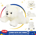 Glow Guards 14" Musical Light up Polar Bear Stuffed Animal,LED Singing Soft Plush Toy with Rainbow Night Lights&Lullaby Glow in The Dark,Birthday Children's Day Idael Gift for Toddler Kids