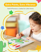 TECJOE Paint with Water Coloring Books for Toddlers, Dinosaur Series Watercolor Set with 3 Brushes, Mess Free Painting Activity for Kids Ages 4 5 6 7 8, Christmas Gifts Arts & Crafts Toy