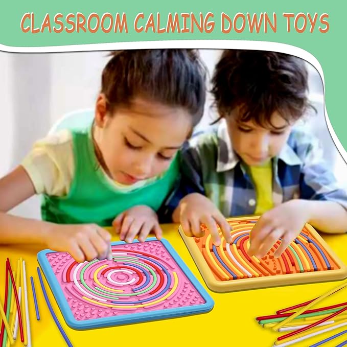 Sensory Activity Board Toys for Kids: 2Pack Double-Sided Sensory Fidget Toys for Stress Anxiety & Calming with Travel Bag | Travel Airplane Essentials Toys for Toddler Boys & Girls Ages 3 4 5 6 7 8