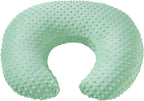 Nursing Pillow and Positioner Breastfeeding and Bottle Feeding, Propping Baby, Tummy Time, Sitting Support for Baby Boy Baby Girl, with Removable Dots Cover (Celadon, 22 X 17.7 X 5.9 Inch)