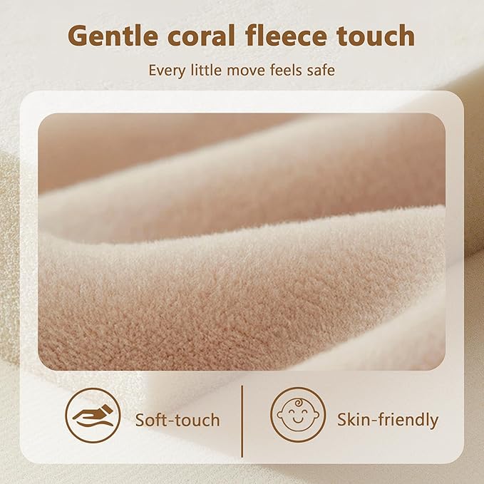 Baby Play Mat for Floor, 1.3'' Thick Memory Foam Tummy Time Mat - Super Soft Coral Velvet Nursery Rug with Non-Slip Backing, Crawling Rug for Toddlers/Infants, Yoga & Tatami Use, 71''x 79''