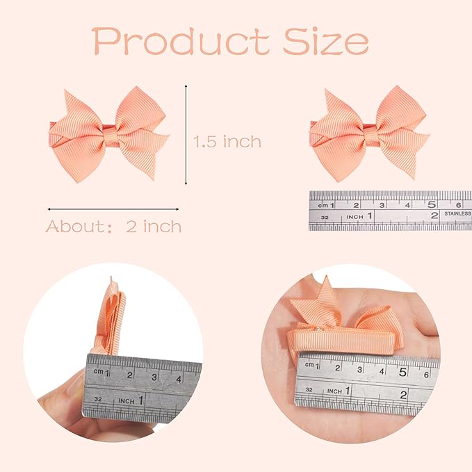 CÉLLOT Hair Clips for Girls - 42PCS Fully Lined Hair Bows Alligator Clips for Toddlers, Infants, Kids, 21 Color Pairs