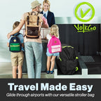 V VOLKGO Stroller Bag for Airplane, Large Cover for Airtravel, Jogger & Umbrella Stroller Cover for Travel - Fits Most Sizes, Gate Check Bag, Heavy Duty Durable Infant carrier covers for Air Travel