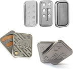 3 Pack Fidget Toys Adults Magnetic Fidget Slider Metal Fidget Toys Magnetic Fidget Slider Toys EDC Fidget Toys for Adults Anxiety Stress Relief Office Desk Toys(Metal Poker K+A +CP3 Silver)