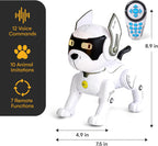 Top Race Robot Dog - Interactive Rechargeable RC Dog Toy for Kids with Gesture Sensing, Adventure Mode, Programming Tricks, STEM Learning - Robotic Pet for Ages 8-12 - White