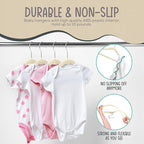50 Premium Baby Velvet Hangers - 11.8" Non-Slip, Ultra-Slim Space-Saving Children Closet Hangers - 360° Swivel Hook, Strong & Durable Infant & Toddler Clothes Hangers for Wardrobe - Ivory