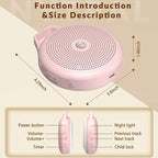 Portable White Noise Sleep Sound Machine for Home and Travel. Perfect for Your Sleeping Baby with a dimmable Night Light and Long Battery Life. Baby Essential Adult/Child Lock Feature.