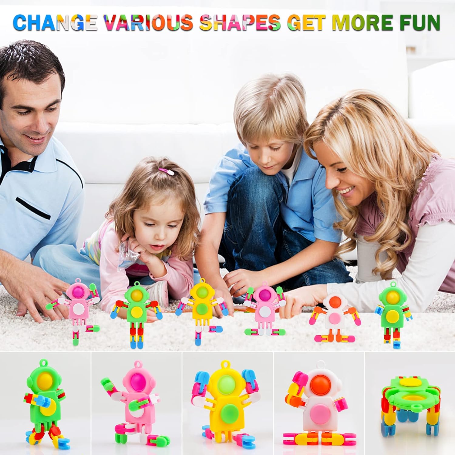 24 Pack Pop Fidget Spinners Bulk, Deformable Astronaut Key Chain Fidget Toys Bulk, Stocking Stuffers Birthday Gifts Party Favors for Kids, Student Gifts Classroom Prizes