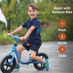 JOYSTAR 10"/12" Toddler Balance Bike for Girls & Boys, Ages 18 Months to 5 Years, Kids Push Bike with Footrest & Adjustable Seat Height, First Birthday Gifts for 2-5 Boys Girls
