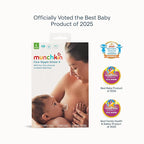 Munchkin® Flow Nipple Shield + with See-Thru Channel to Watch Milk Flow - Nurse Confidently and Meet Your Breastfeeding Goals, Silicone - 24mm