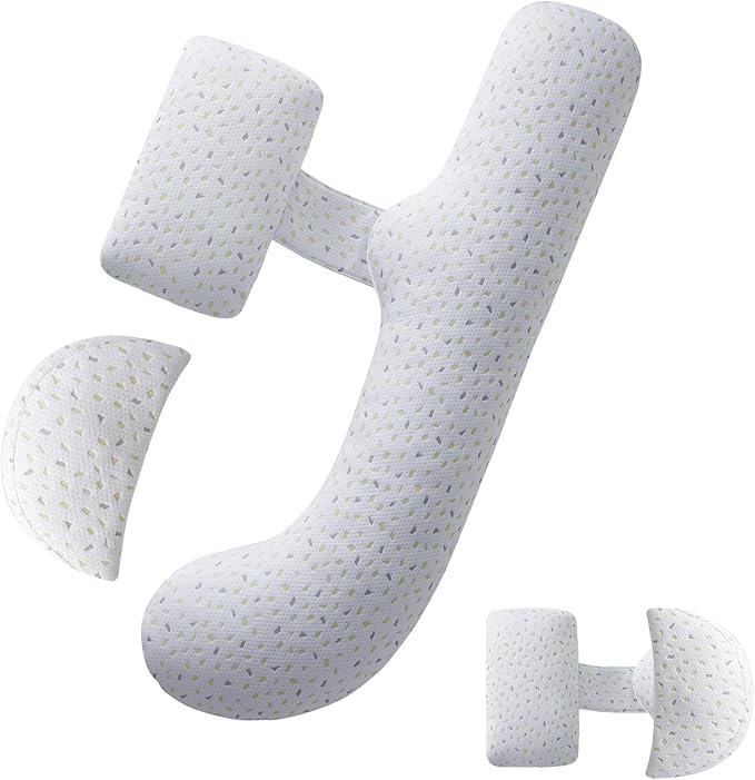 Pregnancy Pillow for Sleeping, SEEDNUR Maternity Pillow Support for Back, Legs, Belly, HIPS, Pregnancy Body Pillow with Detachable & Adjustable Cover, Pregnancy Pillow for Women Relieve Fatigue & Pain