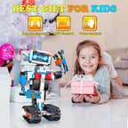 okk Robot Building Toys for Boys, STEM Projects for Kids Ages 8-12, Remote & APP Controlled Engineering Learning Educational Coding DIY Building Kit Rechargeable Robot Toy Gifts for Girls