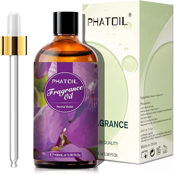 PHATOIL 3.38FL.OZ Parma Violet Fragrance Oils for Aromatherapy, Essential Oils for Diffusers for Home, Perfect for Diffuser, DIY Candle and Soap Making, DIY Scented Products - 100ml
