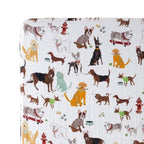 Little Unicorn Premium Crib Sheet | Breathable & Super-Soft Muslin Fabric (Woof)