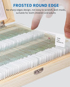 140-Pcs Microscope Slides with Specimens,Pre-Made Glass Slides with Specimens,Educational Microscope Slides and Covers for Young Scientists,Perfect for Biology Class and Experiments