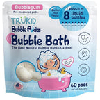 TruKid Bubble Podz Bubble Bath for Kids, Toddlers, & Babies, Tear Free Gentle & Refreshing Bath Bomb for Sensitive Skin with Natural Moisturizers, Non-Toxic, pH Balanced, Bubble Gum Scent (60 Podz)