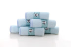 HIPHOP PANDA Baby Washcloths, Rayon Made from Bamboo - 2 Layer Ultra Soft Absorbent Newborn Bath Face Towel - Reusable Baby Wipes for Delicate Skin - Blue, 6 Pack