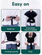 BABELIO Baby Wraps Carrier with Adjustable Buckle, Easy to Wear Lightweight Baby Carrier Newborn, Hands Free Toddler Infant Slings 7-35lbs Black