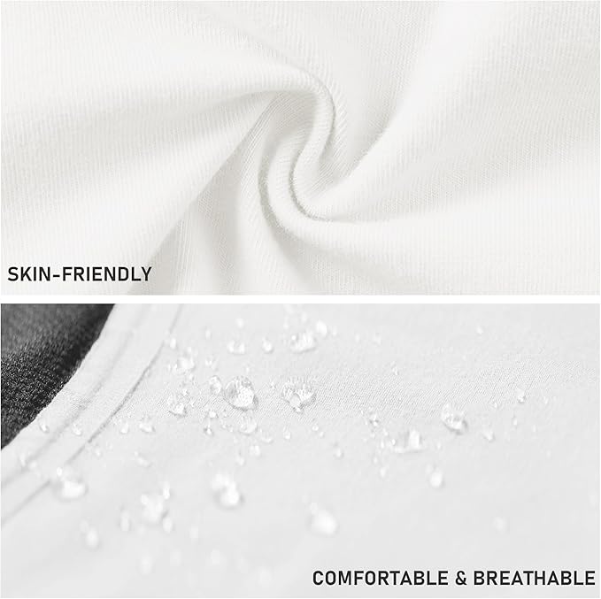 BATTEWA Incontinence Underwear for Women Washable, Leak Proof Underwear High Waist Cotton,Bladder Leakage 50ML (5White, 5X-Large, 5 Pack)