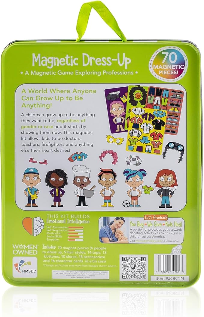 Open The Joy Magnetic Dress-up Playset for Kids - Mix and Match Magnetic Outfits, Accessories, and Characters - Ages 4 and Up