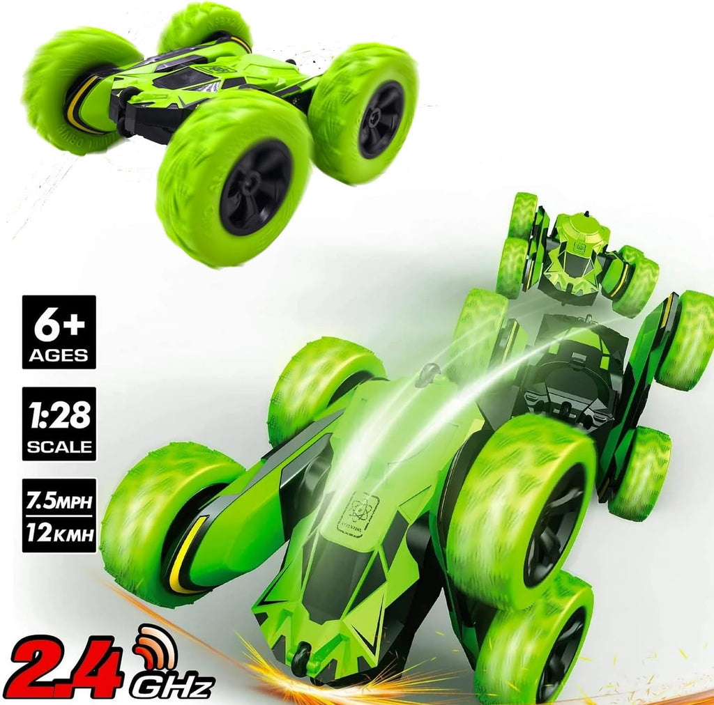 Threeking Double-Sided Driving Rc Stunt Car Toys Remote Control Cars 360-degree Flips Rotating Gifts Presents for Kids Boys/Girls Ages 6+