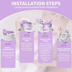 TPN Baby Bath Seat for Babies 6 Months & Up, Non-Slip Toddler Bath Seat with 5 PCS Waterproof Emoji Stickers, Portable Infant Bath Seat for Baby(Lavender)