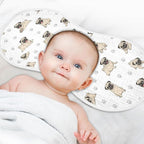 1 Pack Muslin Burp Cloths Pugs Dog Paw White Cotton Baby Burp Cloths Ultra Absorbent Burping Cloth Soft Spit Up Rags for Baby Boys Girls 22x11 Inch