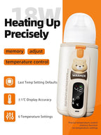 Portable Bottle Warmer for Travel, Baby Bottle Warmer for Breastmilk & Formula, Milk Warmer on The Go, Accurate Temperature Control, Retain Nutrients