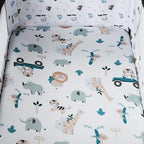 Pack n Play Sheet Stretchy Fitted Portable Mini Crib Sheets Set 3 Pack,Playard Sheets Convertible Playard Mattress Cover,Ultra Soft Jersey Material,Elephant Tiger,Fox & Grey