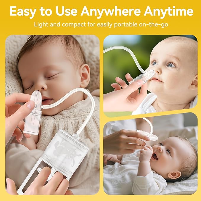 Nasal Aspirator for Baby and Toddler Nose Clearing with Hand Pump and Non-Invasive Tip for Quick, Quiet Suction, Co-Branded with CHIBOJI