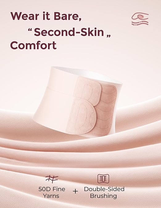 Momcozy Ergowrap Postpartum Belly Band for Natural and C-Section Recovery, Abdominal Binder with 3D Abdomen Lifting & Ergonomic Back Support, Seamless Belly Wrap Shapewear for Post Surgery Recovery