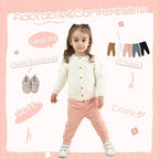 Newborn Toddler Baby Girl Pants Leggings Ribbed Straight Flare Infant Girl Pants Leggings Bell Bottoms 5 Packs