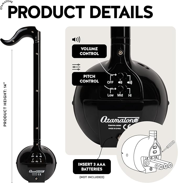 Otamatone Japanese Electronic Musical Instrument Portable Music Synthesizer from Japan by Maywa Denki Educational Fun Gift for Children, Teens & Adults - Black Blue Unicorn Set