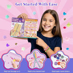 Friendship Bracelet Making Kit with Storage Box,DIY String Bracelet Arts and Craft for Girls Aged 8-12,Kids' Travel Activity Toy Set,Easter Birthday Gifts for Ages 6 7 8 9 10 11 12 Year Old Purple