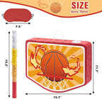 WERNNSAI Basketball Piñata - Basketball Party Supplies Piñata Bundle with Blindfold and Stick Sports Themed Party Supplies for Kids Carnival Events Basketball Party Decorations (15.8" x 11.8" x 3")