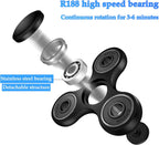 Fidget Spinners Toy Ultra Durable Stainless Steel Bearings High Speed 3-6 Min Spins Metal Material Hand Spinner ADHD Focus Anxiety Toys Stress Relief Reducer Fidget Spinner for Kids Adults Blue