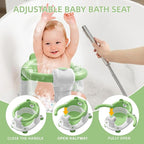 Baby Bath Seat for Babies 6 Months & Up, Toddler Bath Seats for Babies Sitting Up, Non-Slip Infant Bath Tub Chair with Suction Cups & Soft Cushion for Shower, Compact Toddler Bathtub Seat, Green